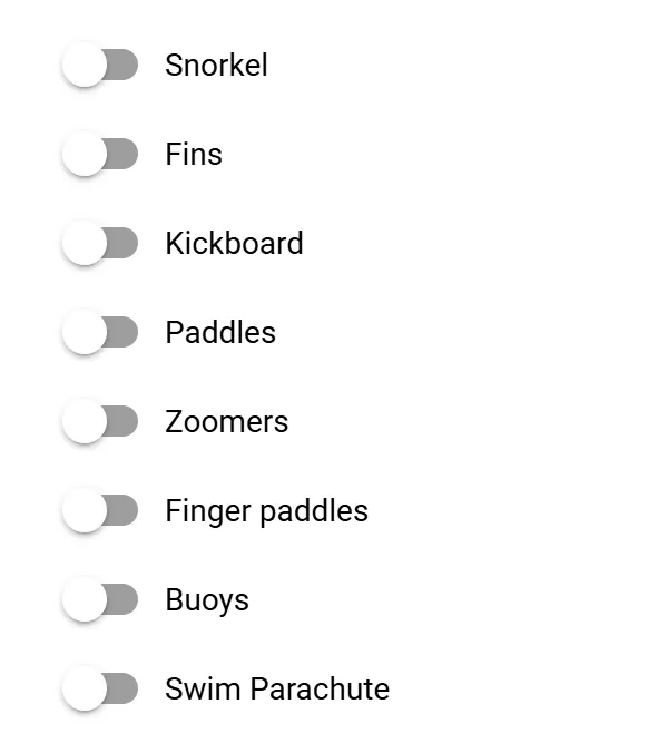 Toggling available equipment